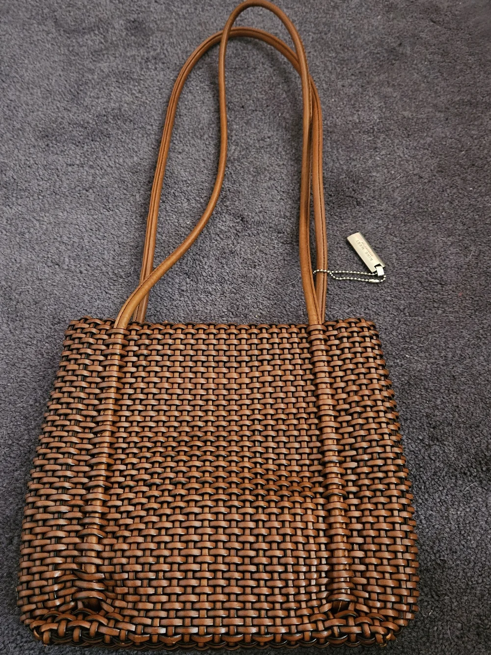 Woven Brown Nine West Shoulder Bag - Stylish Everyday Tote